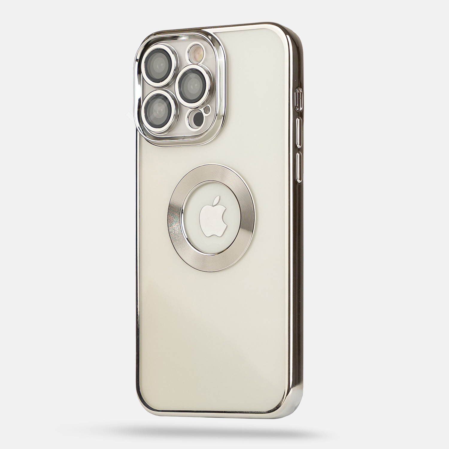 Luksusowe etui na iPhone -  kolor srebrny
